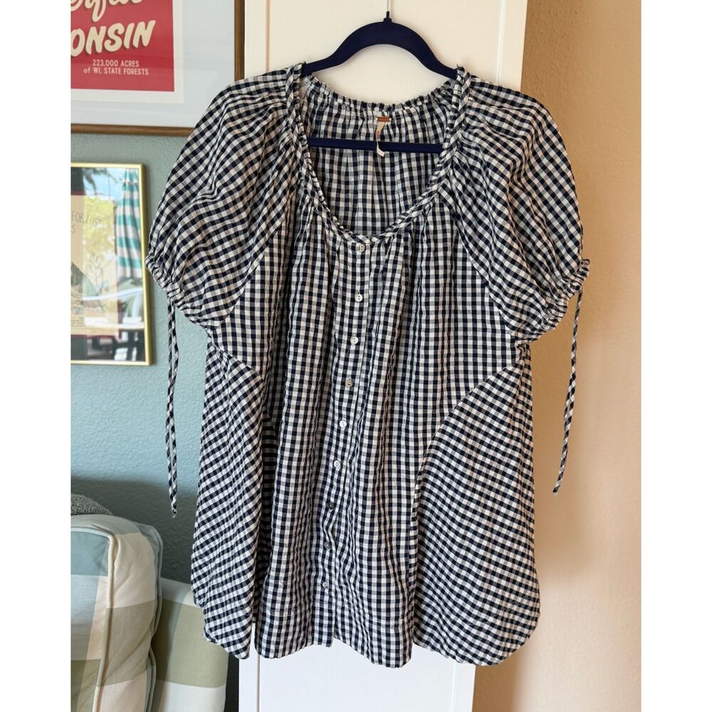 Free People Farley Gingham Tunic - XS